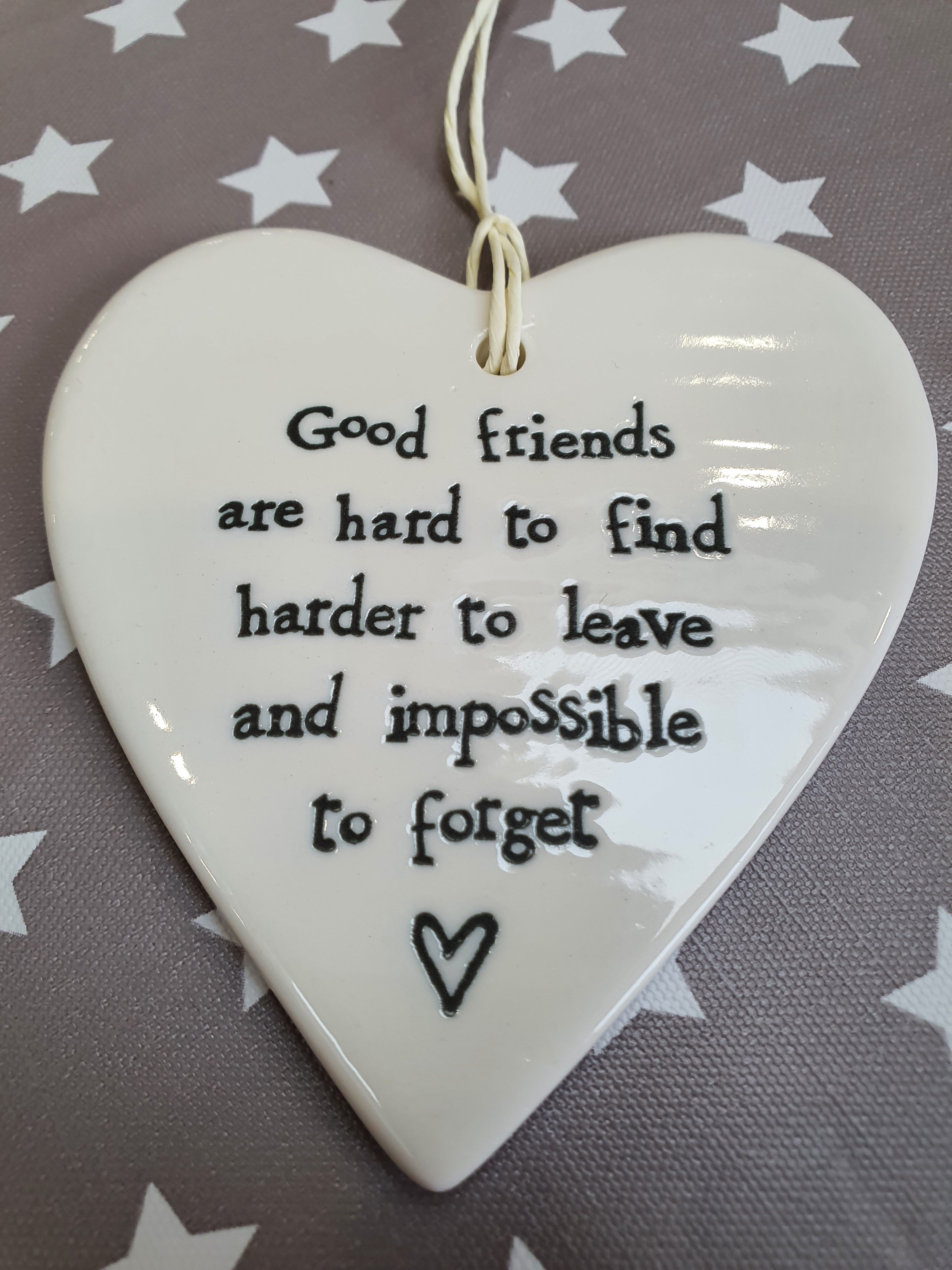 Ceramic Hanging Heart  Good Friends image 5