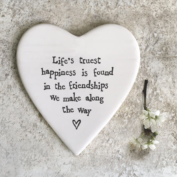 East of India Coaster Lifes Truest Happiness Is Found In Friendships image 0