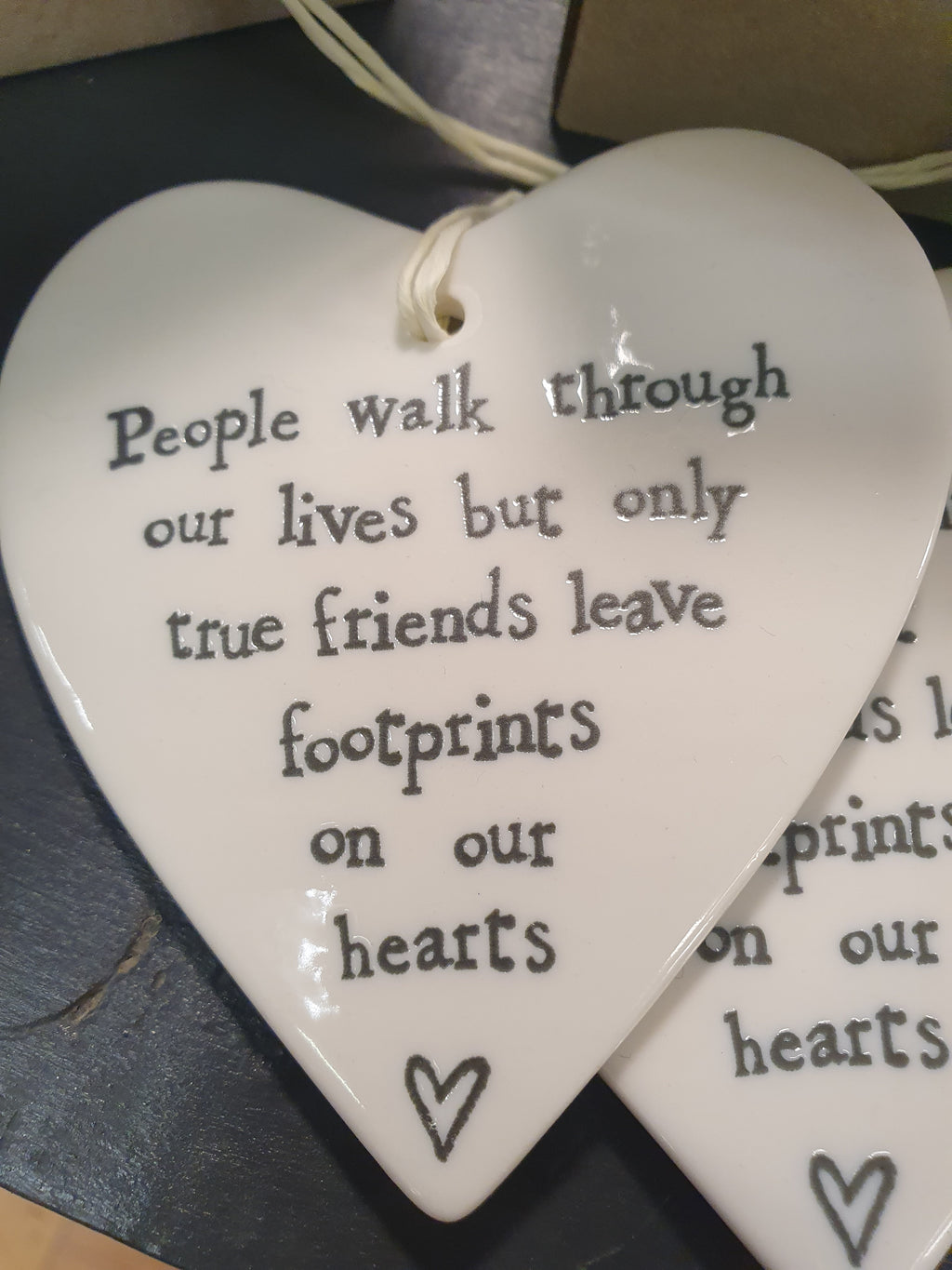Ceramic Hanging Heart People Walk Through Our Lives image 2
