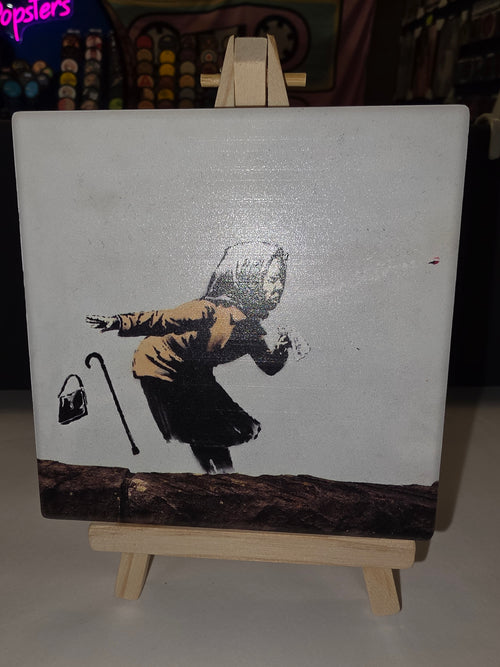 Banksy Ceramic Coaster image 0