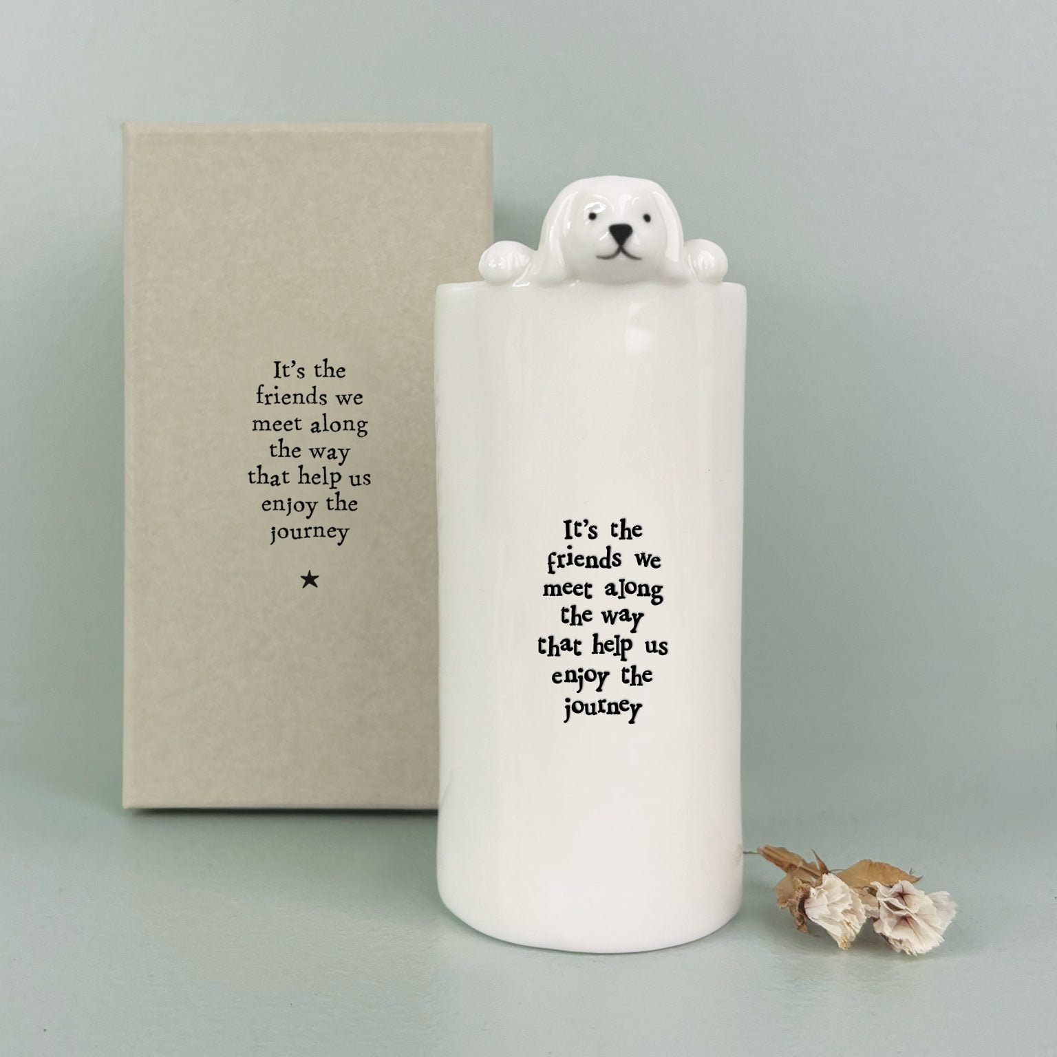 East of India Sentiment Dog Vase image 2