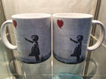 Banksy Mug Heart Blown Away image 0