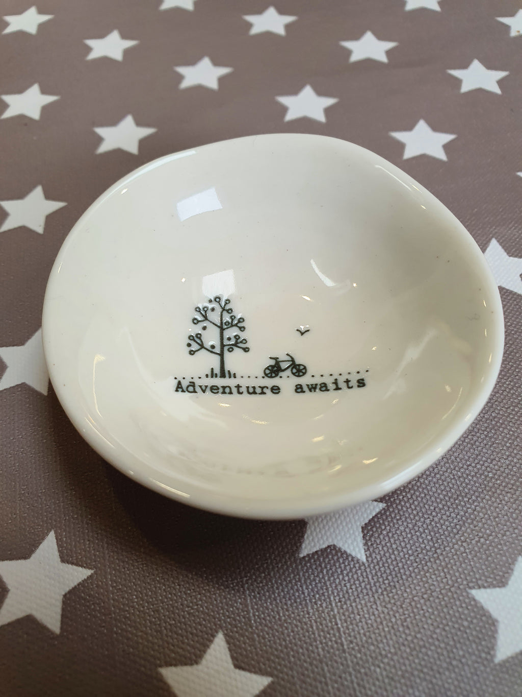 Ceramic Wobbly Trinket Bowl Small Adventure Awaits image 5