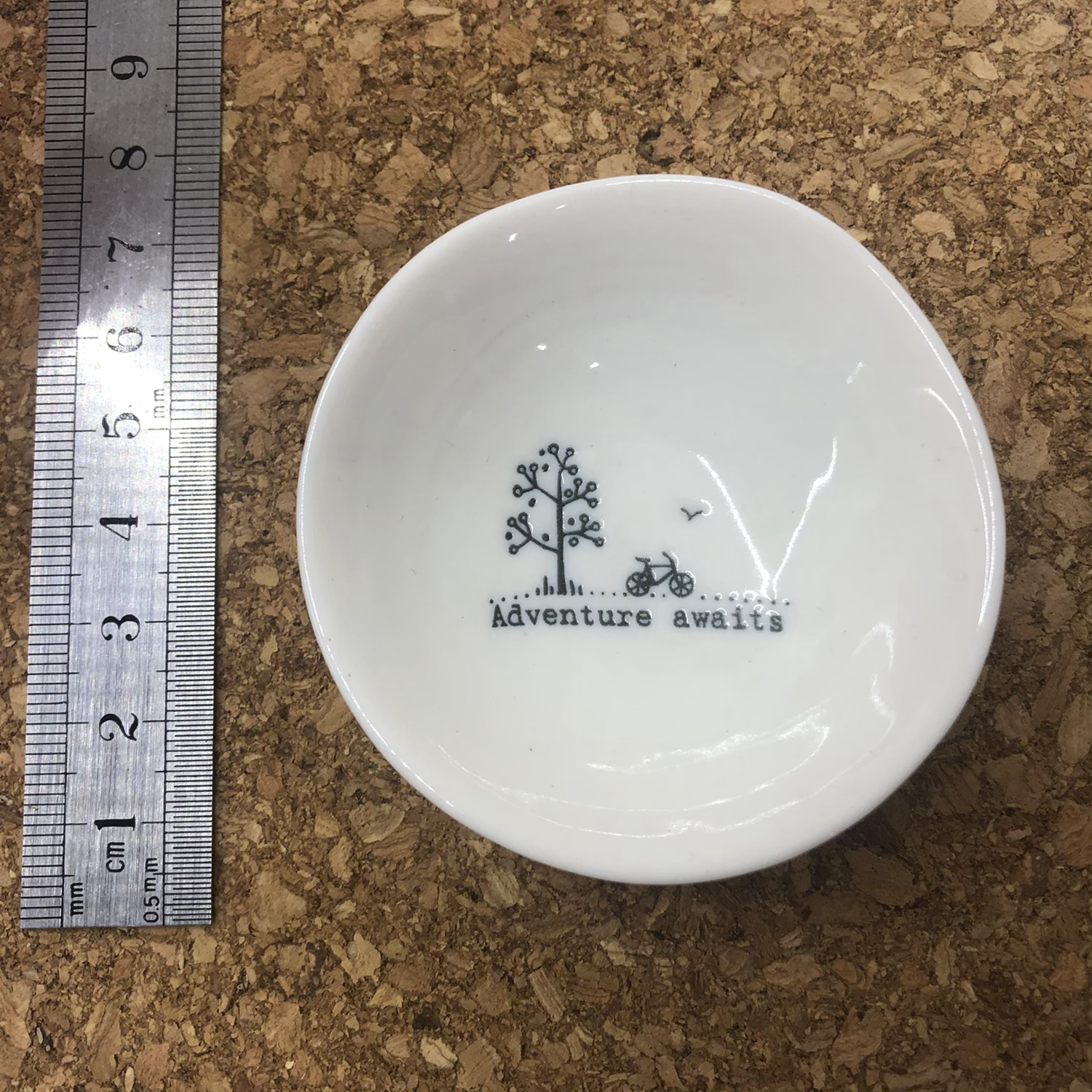 Ceramic Wobbly Trinket Bowl Small Adventure Awaits image 4