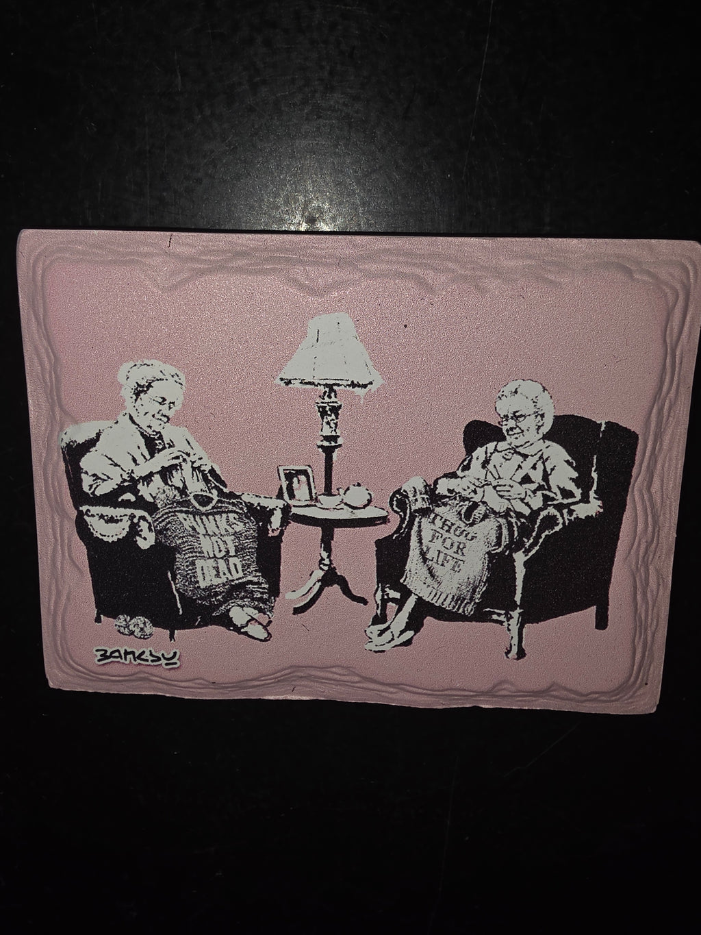 Banksy ceramic Magnet image 0