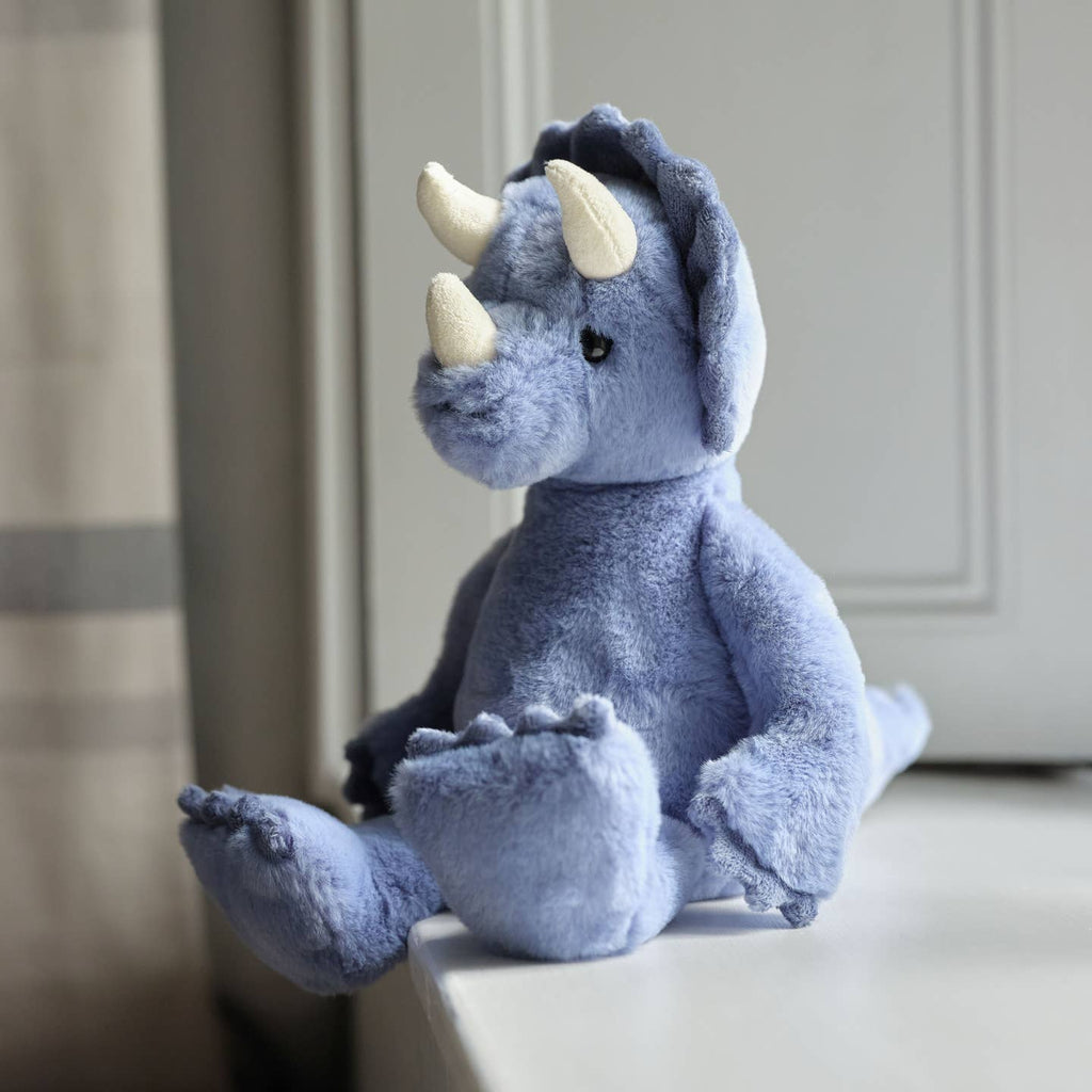 Charlie Bears Troy Triceratops Denim Blue