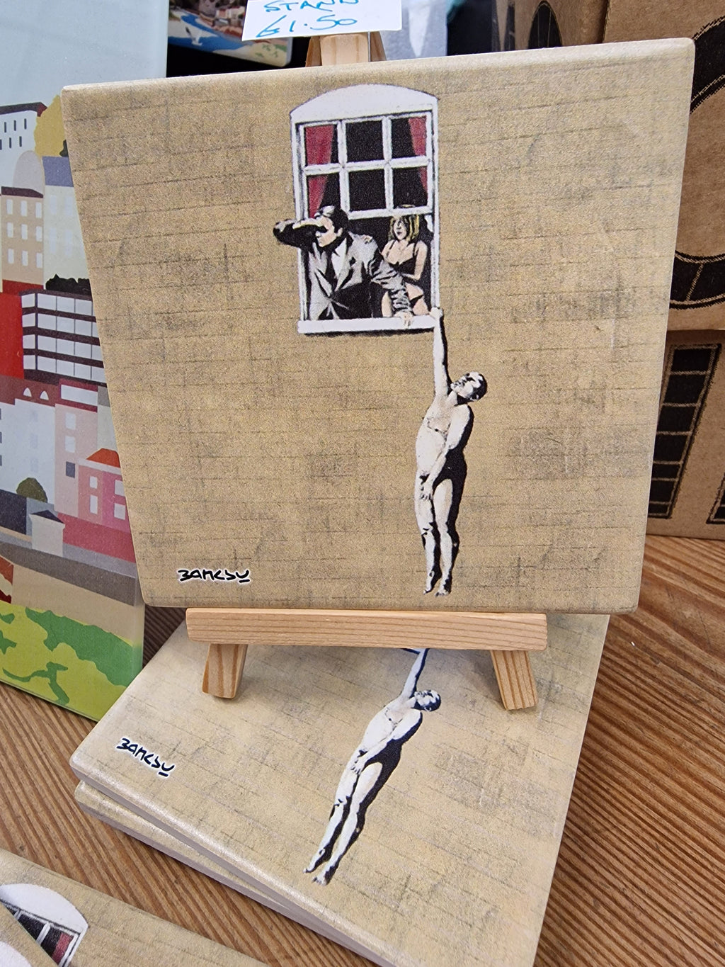 Banksy Ceramic Coaster image 0