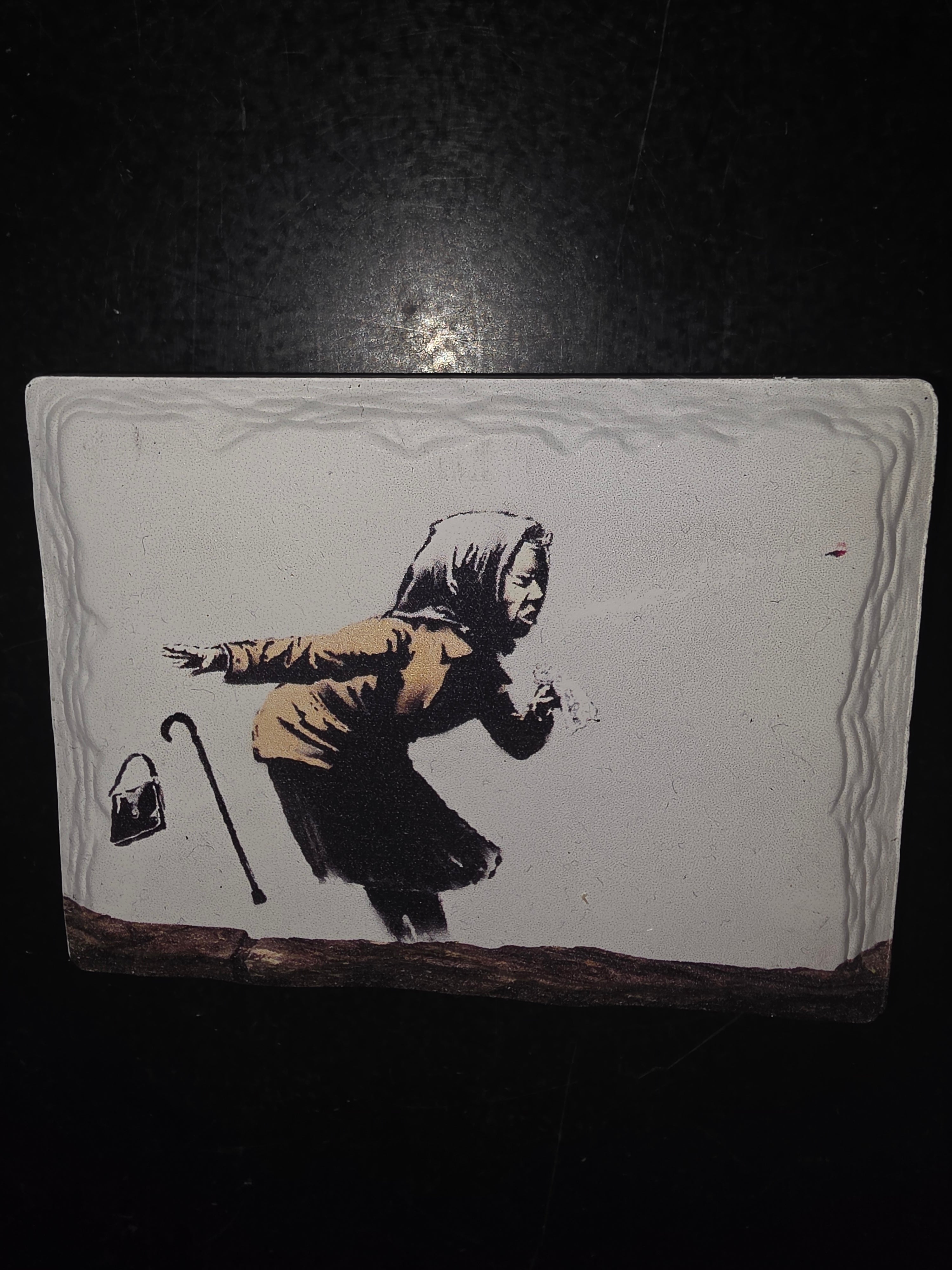 Banksy ceramic Magnet image 0