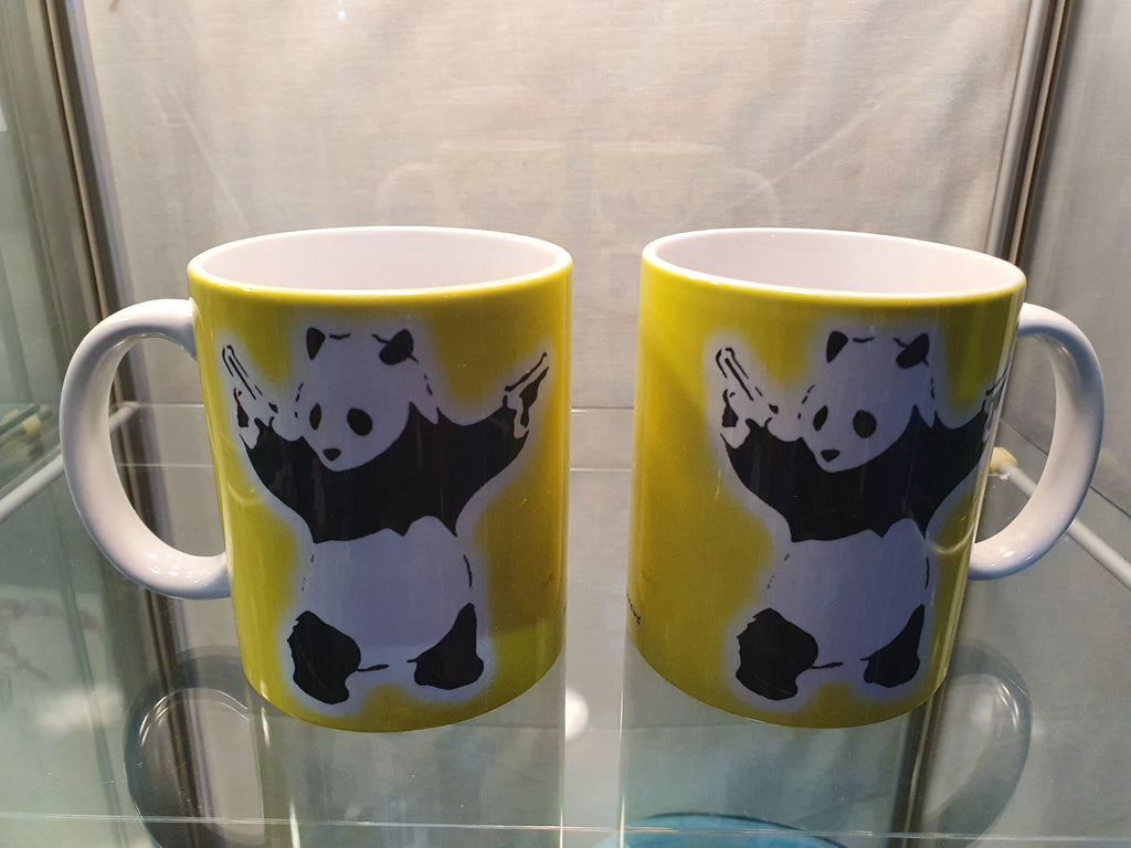 Banksy Mug Panda With Guns image 0