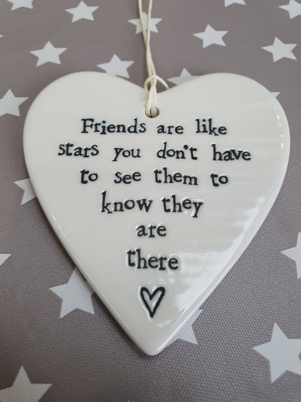 Ceramic Hanging Heart  Friends Are Like Stars image 3