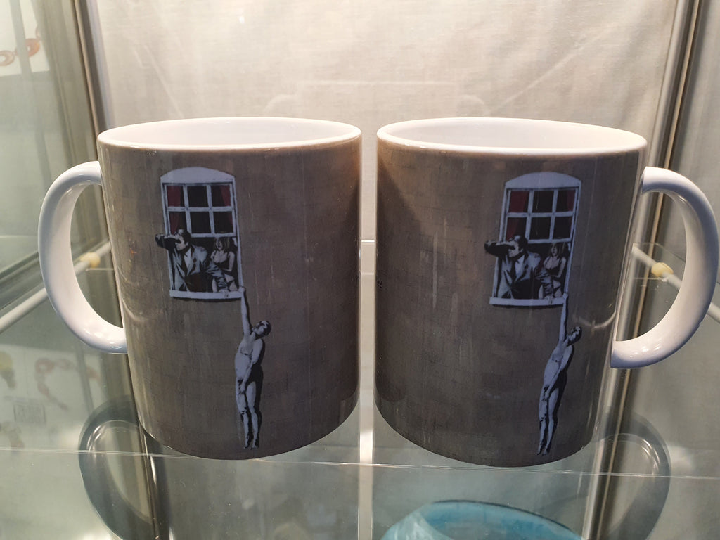 Banksy Mug Naked Man image 0