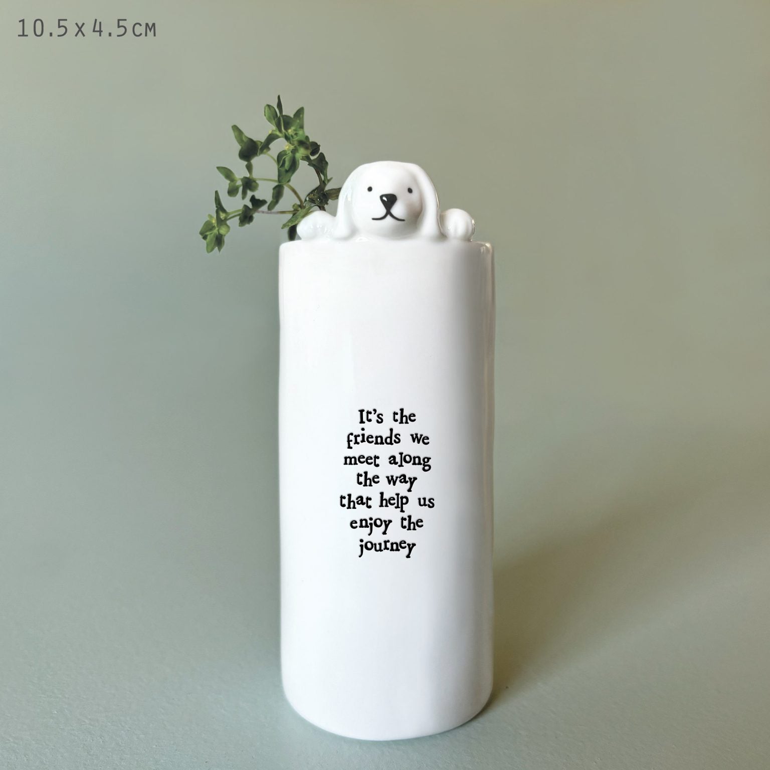 East of India Sentiment Dog Vase image 0