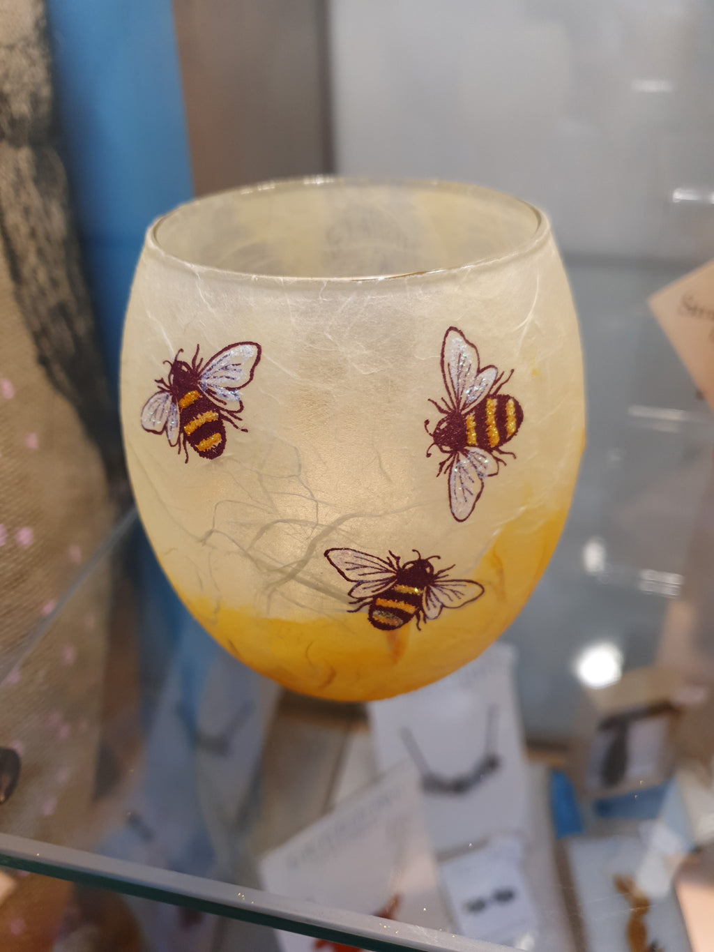 Strawsilk T light Votive Busy Bees image 0