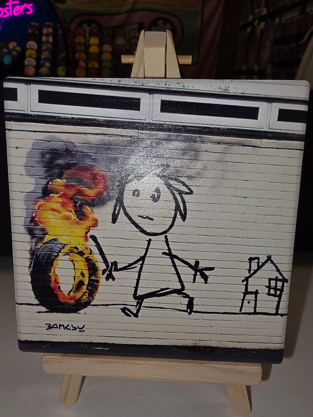 Banksy Ceramic Coaster image 0