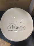 Ceramic Wobbly Trinket Bowl Medium Love You To The Moon image 0