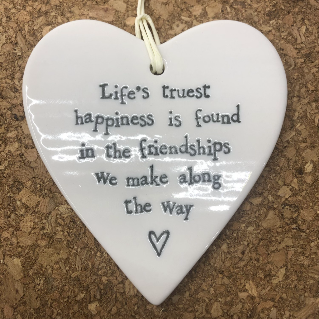 Ceramic Hanging Heart  Lifes Truest Happiness  image 3