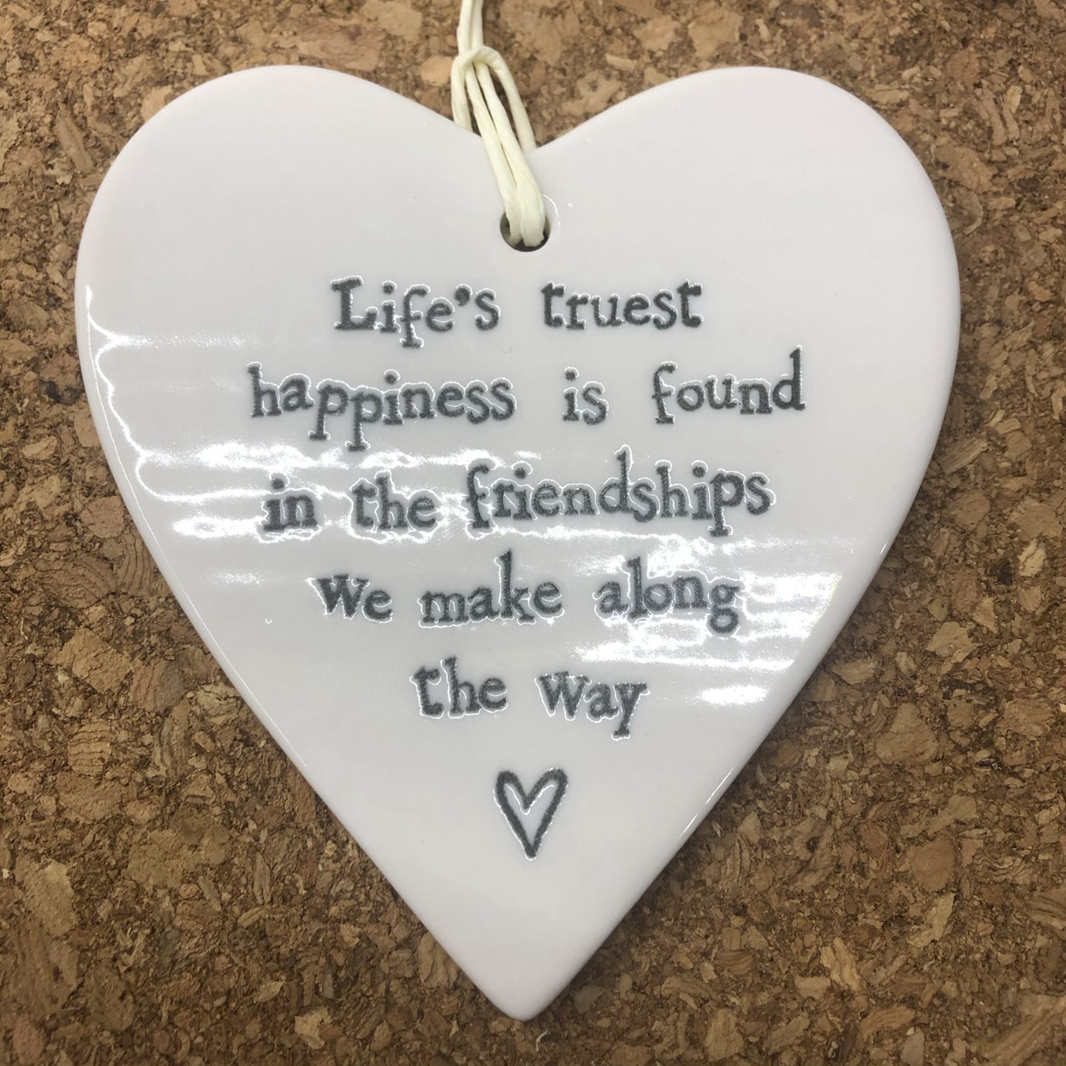 Ceramic Hanging Heart  Lifes Truest Happiness  image 3