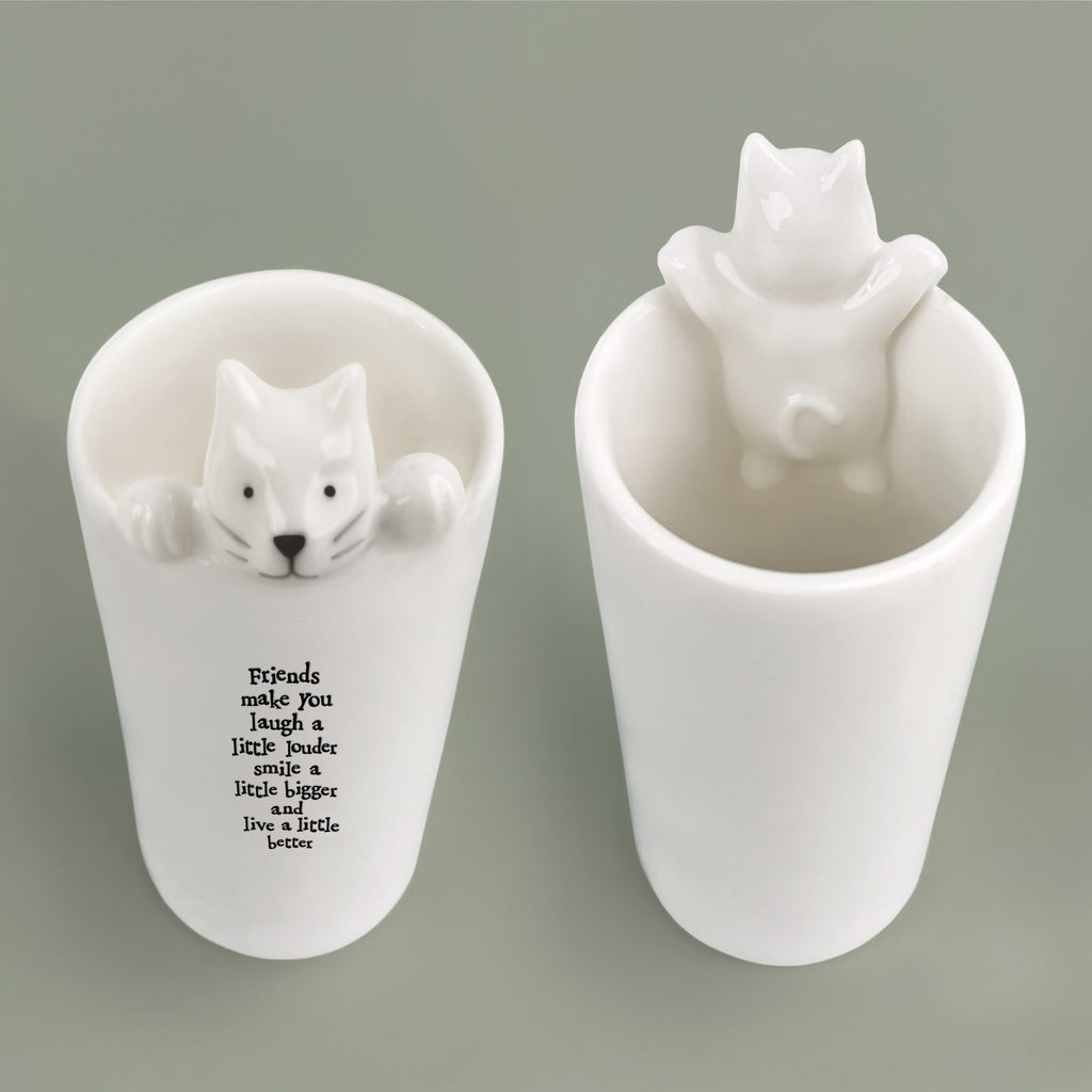 East of India Sentiment Cat Vase image 2