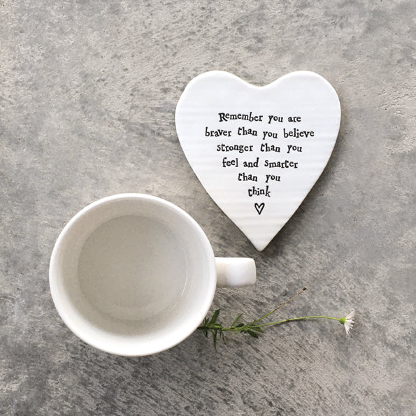 Ceramic Coaster Remember You Are Braver image 1