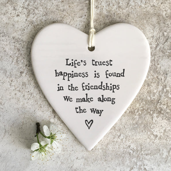 Ceramic Hanging Heart  Lifes Truest Happiness  image 0
