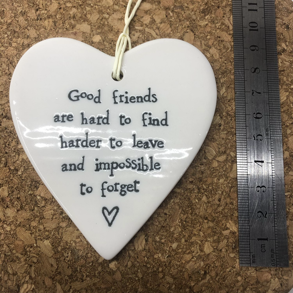 Ceramic Hanging Heart  Good Friends image 3