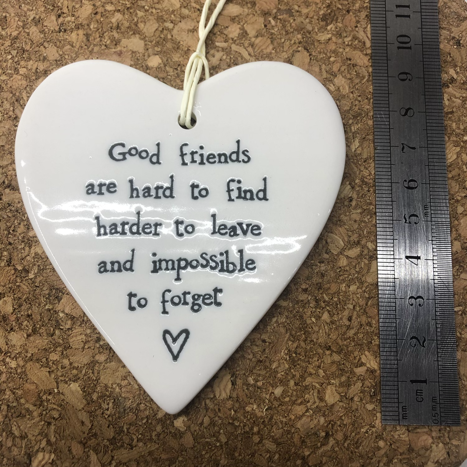 Ceramic Hanging Heart  Good Friends image 3