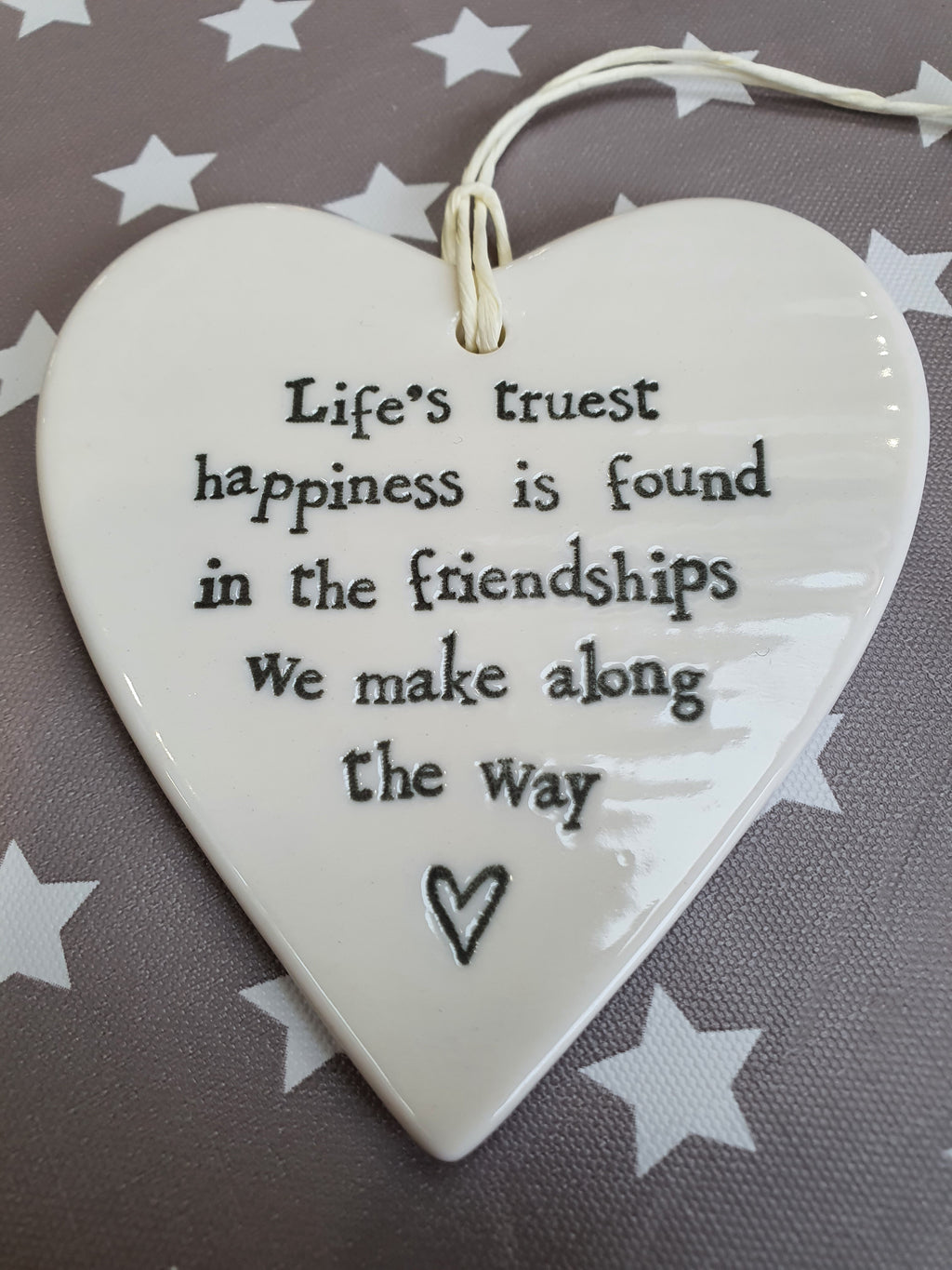 Ceramic Hanging Heart  Lifes Truest Happiness  image 5