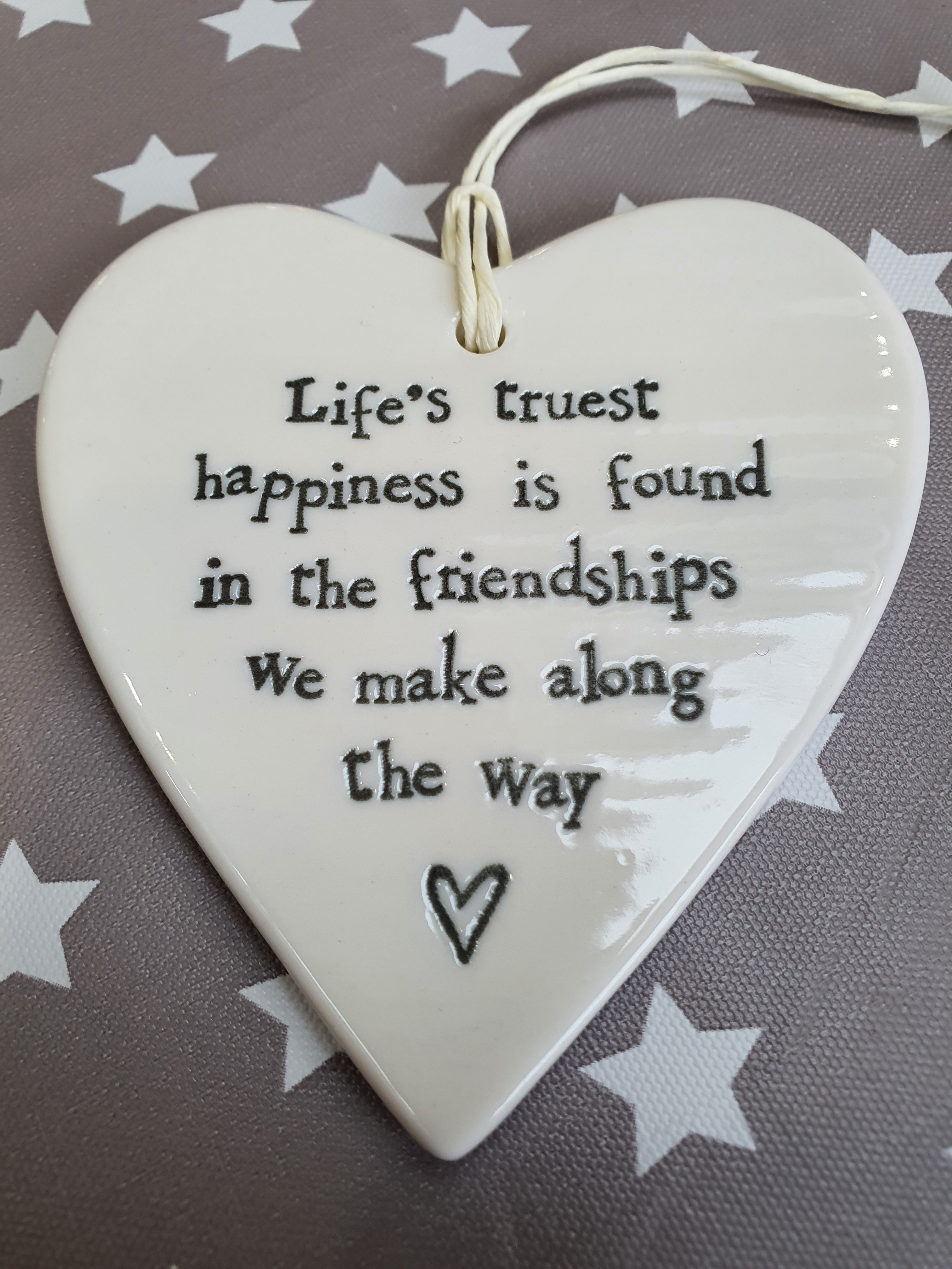 Ceramic Hanging Heart  Lifes Truest Happiness  image 5