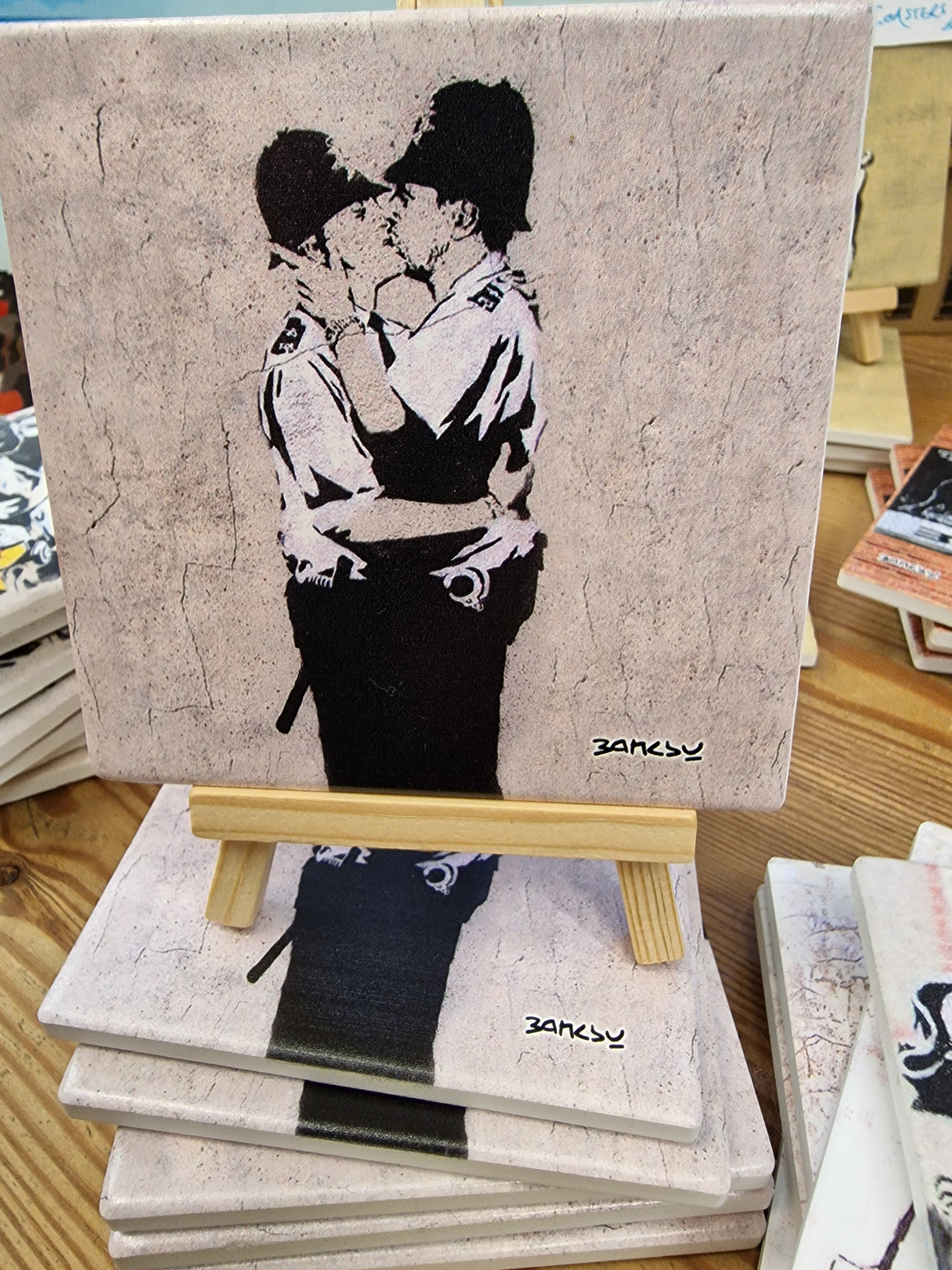 Banksy Ceramic Coaster image 0