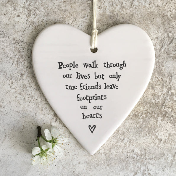Ceramic Hanging Heart People Walk Through Our Lives image 0