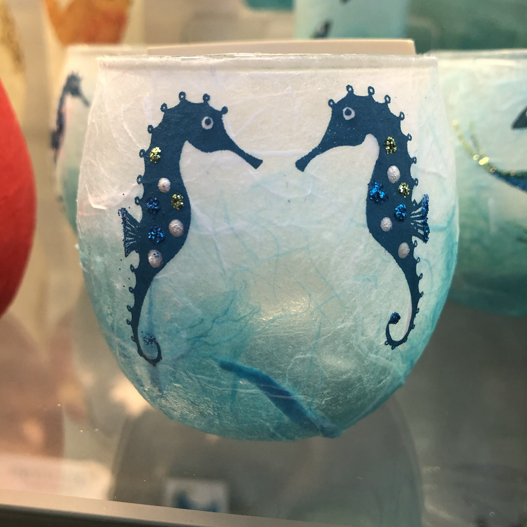 Strawsilk T light Votive Sea Horses image 0