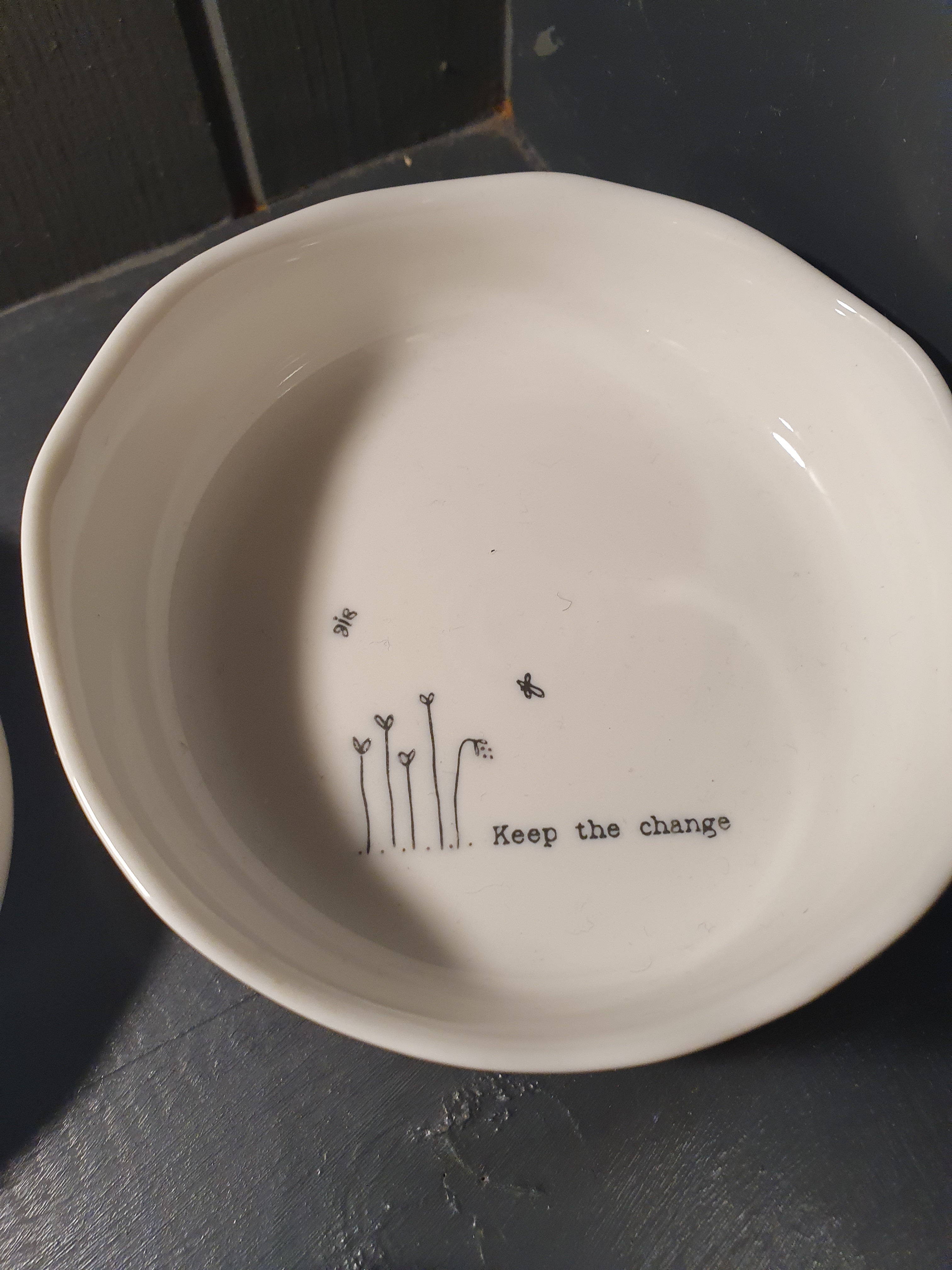 Ceramic Wobbly Trinket Bowl Large Keep The Change image 0