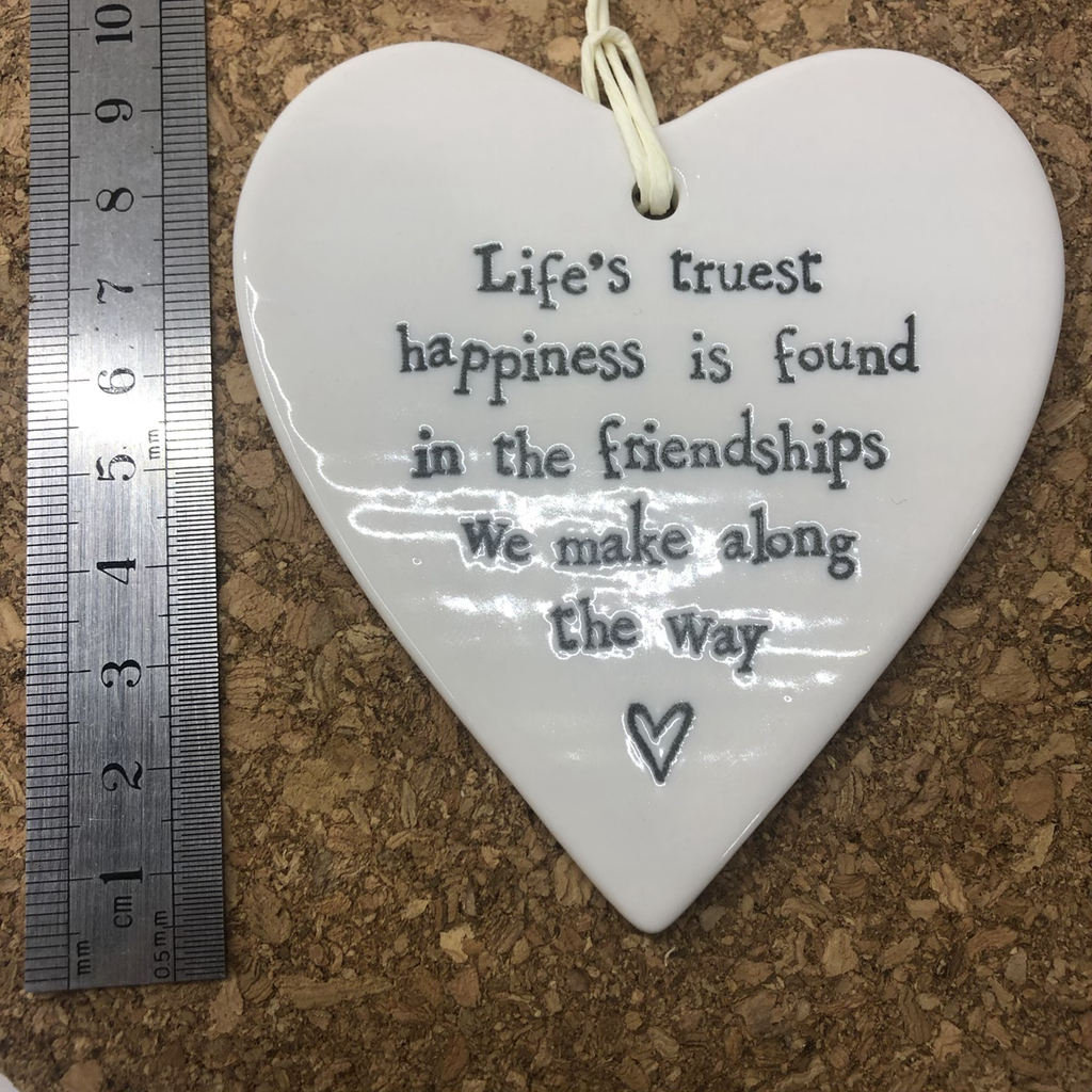 Ceramic Hanging Heart  Lifes Truest Happiness  image 4