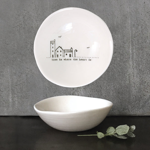 Ceramic Wobbly Trinket Bowl Medium Home Is Where The Heart Is image 0