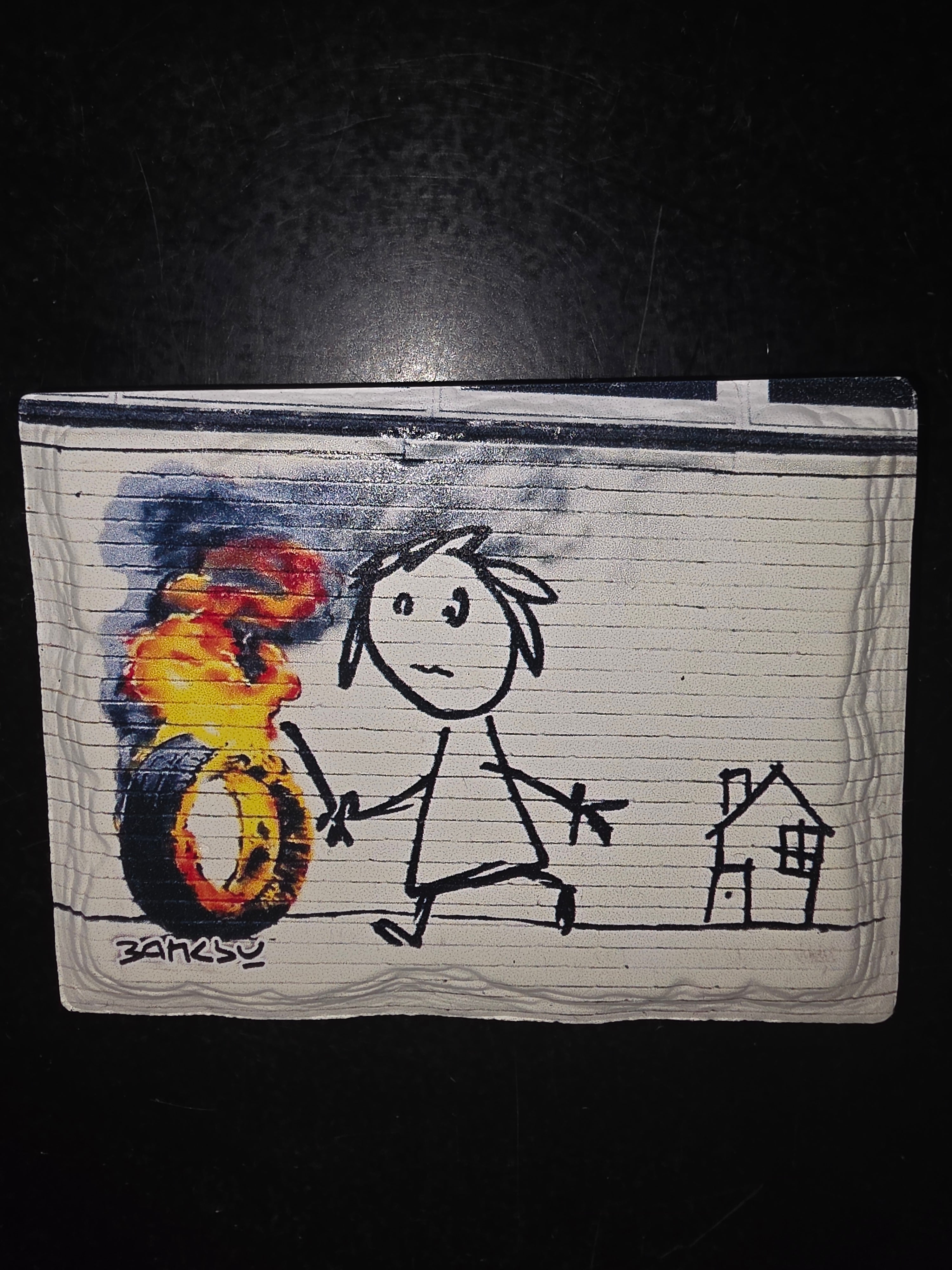 Banksy ceramic Magnet image 0