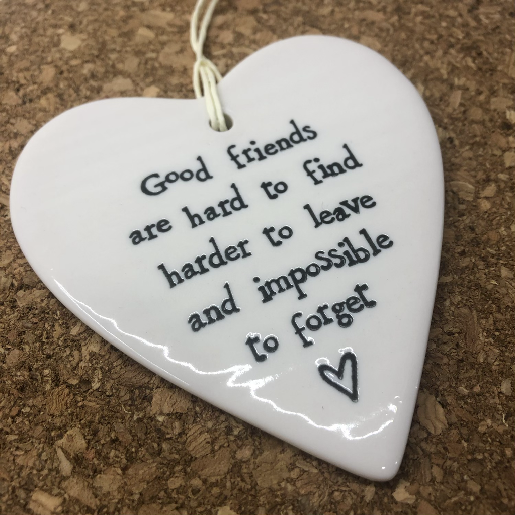 Ceramic Hanging Heart  Good Friends image 2