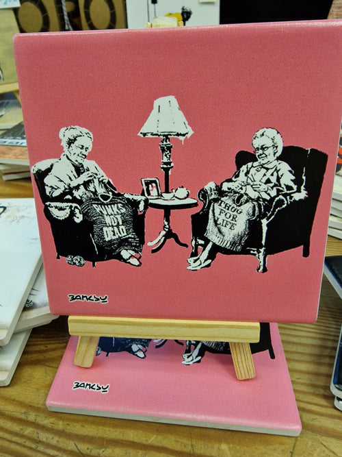 Banksy Ceramic Coaster image 0