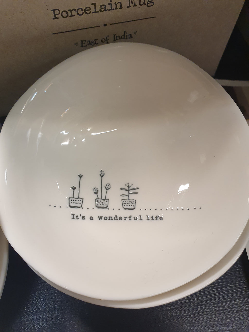 Ceramic Wobbly Trinket Bowl Medium Wonderful Life image 1