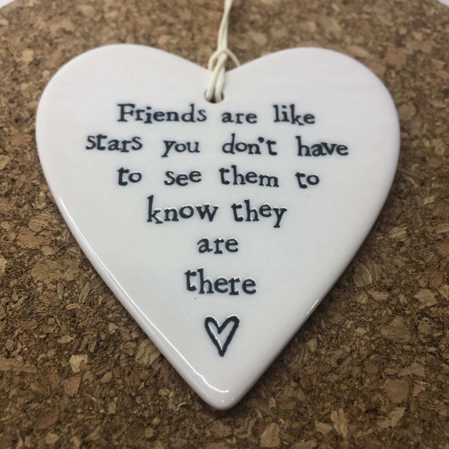 Ceramic Hanging Heart  Friends Are Like Stars image 1