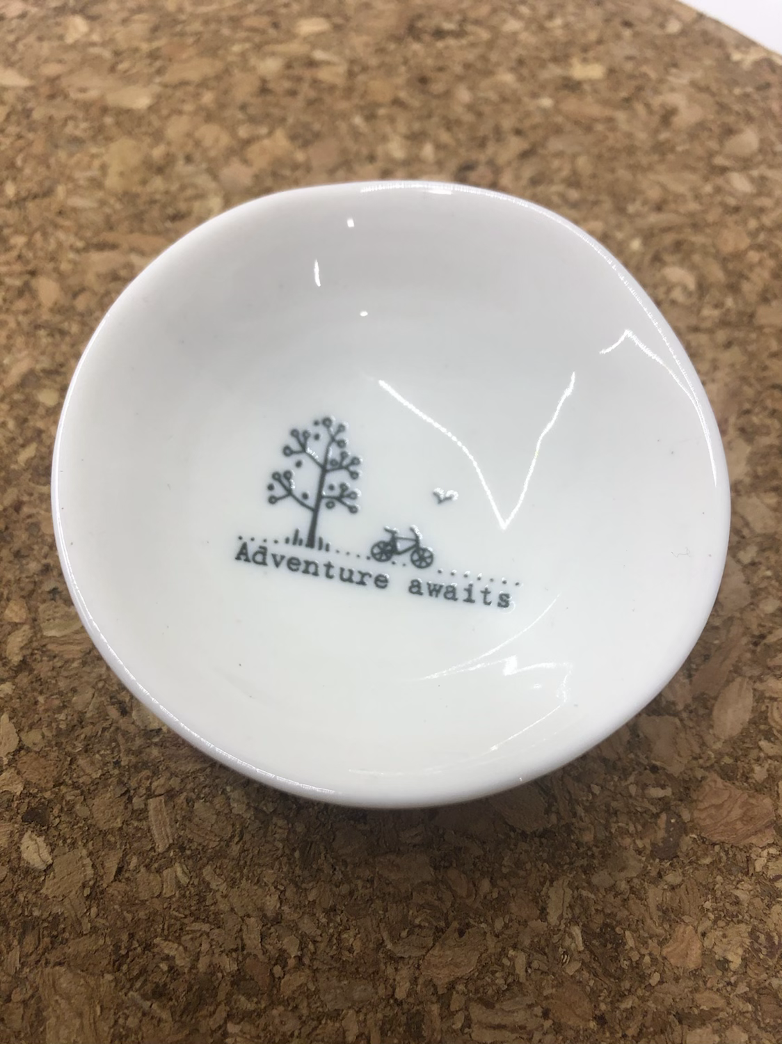 Ceramic Wobbly Trinket Bowl Small Adventure Awaits image 3