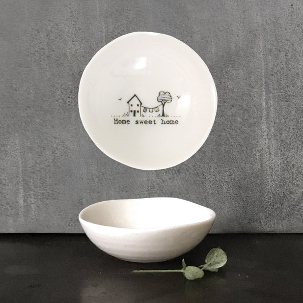 Ceramic Wobbly Trinket Bowl Small Home Sweet Home image 0