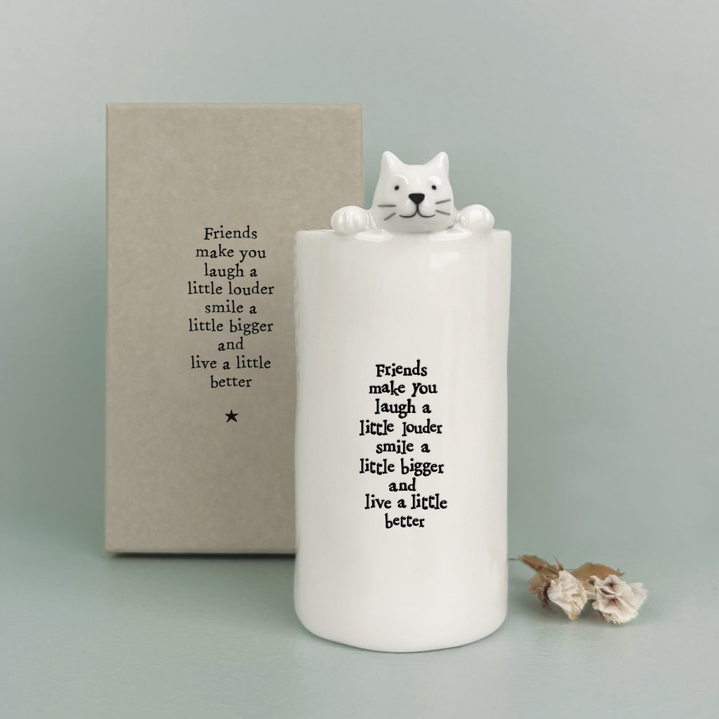 East of India Sentiment Cat Vase image 1