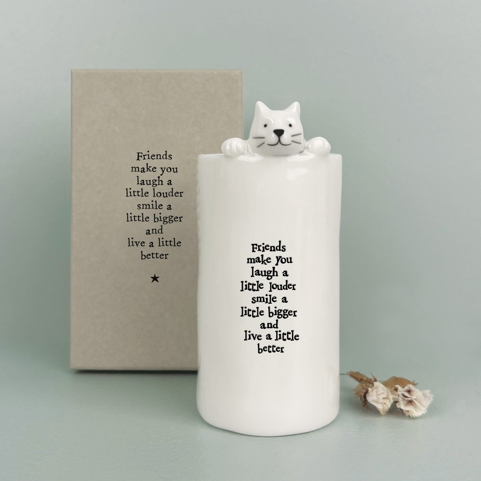 East of India Sentiment Cat Vase image 1