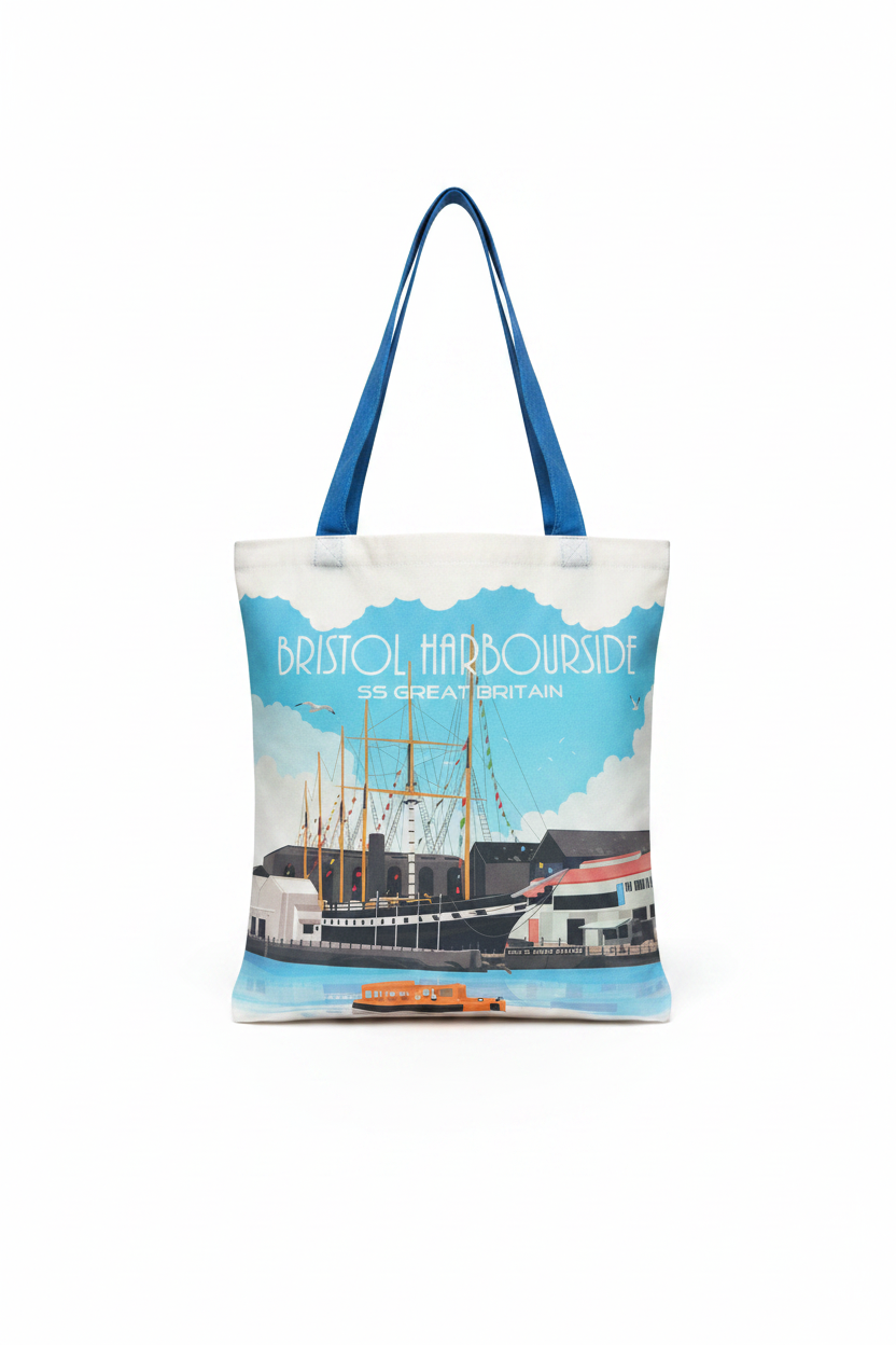 Bristol SS Great Britain tote bag on white background