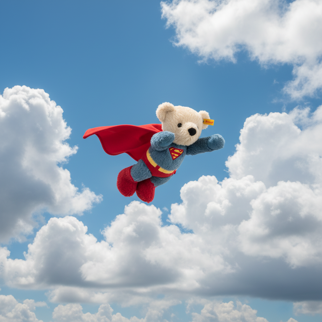 Steiff Superman Teddy Flying